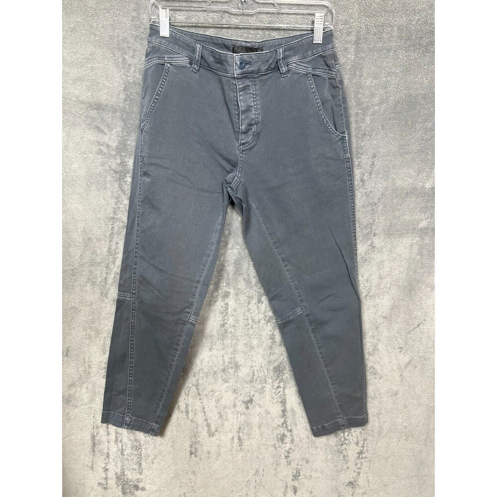PrAna Women’s Organic Cotton Twill Pants – Size 4 – Washed Gray, High Rise